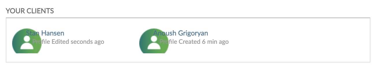 Example of your clients widget